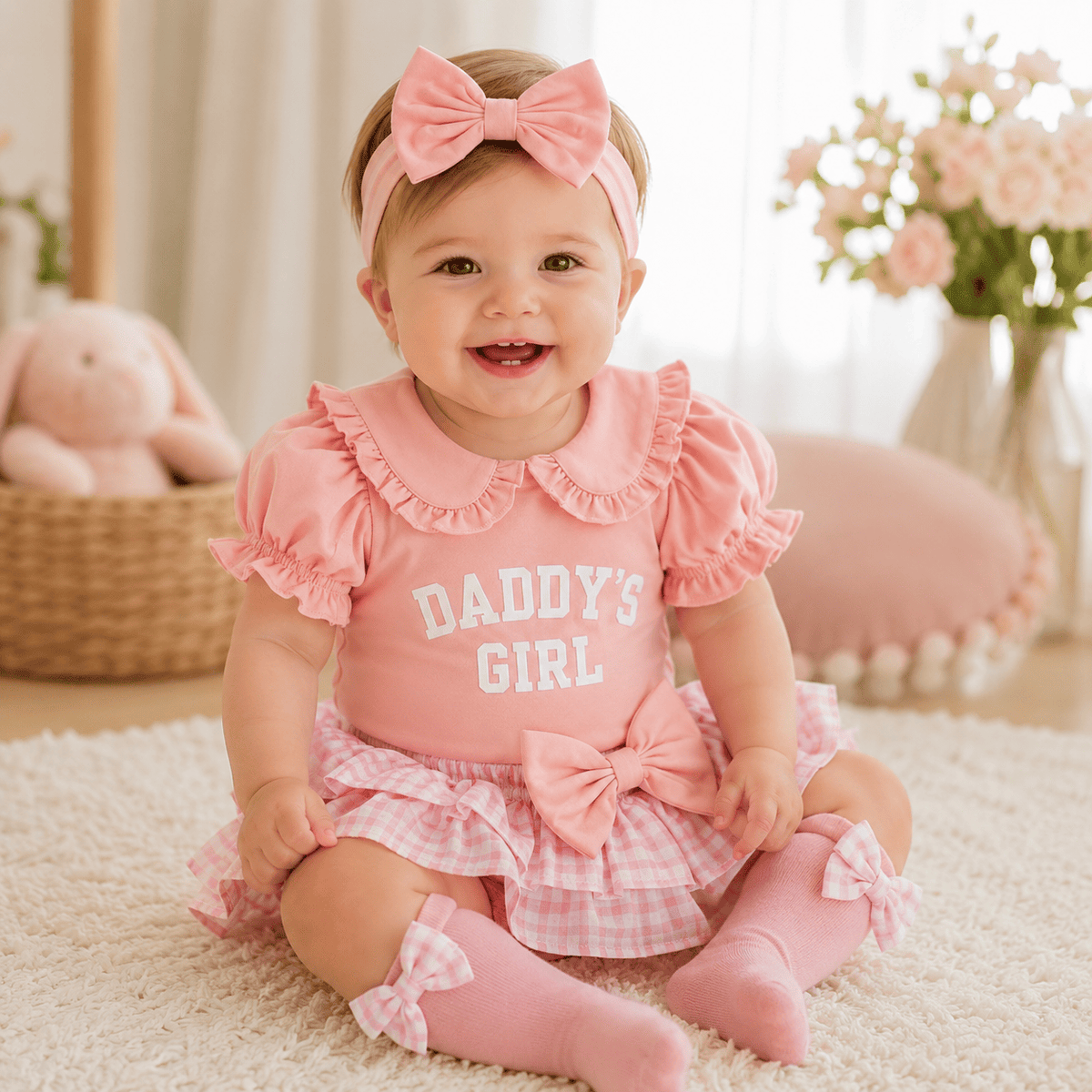 Daddy's Girl Baby 4-Piece Set — Romper, Skirt, Headband & Socks