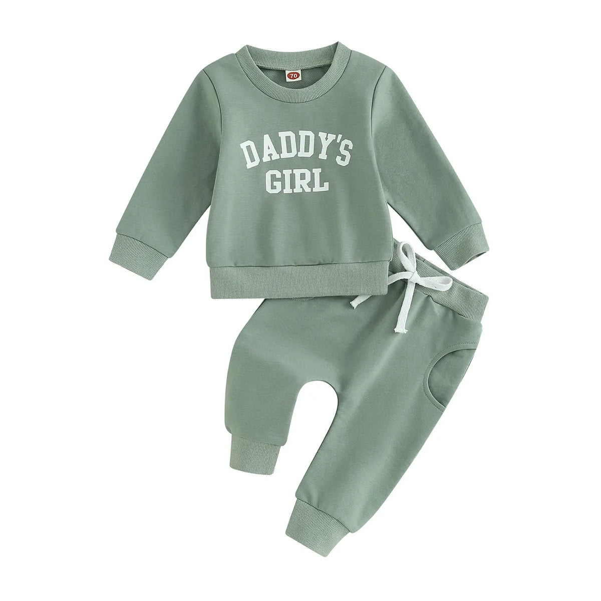 Green / 0-6M Daddy's Girl Toddler Sweatshirt and Pants Set