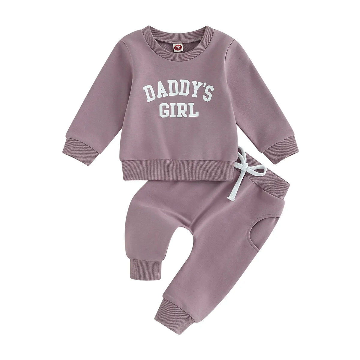 Purple / 0-6M Daddy's Girl Toddler Sweatshirt and Pants Set