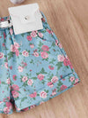 Design Tops +Floral Printed Shorts