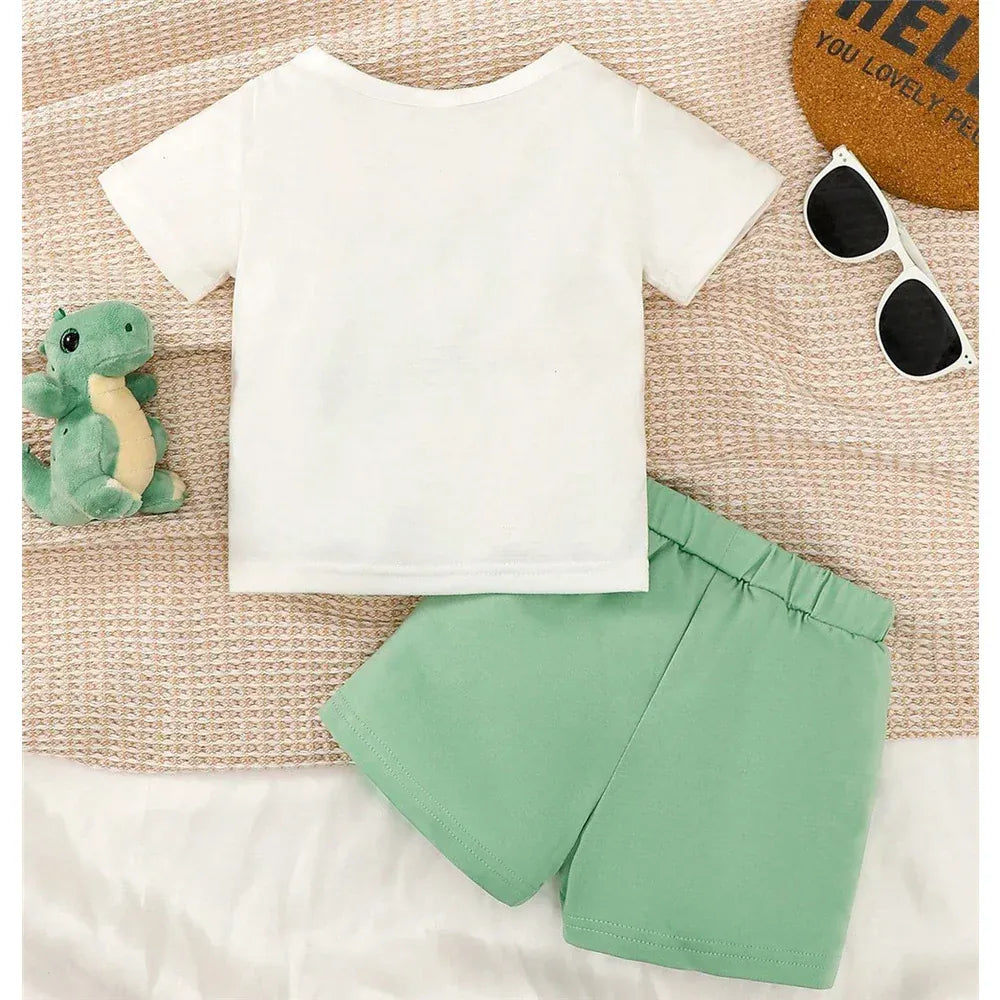 Dinosaur Print T-Shirt & Shorts Set