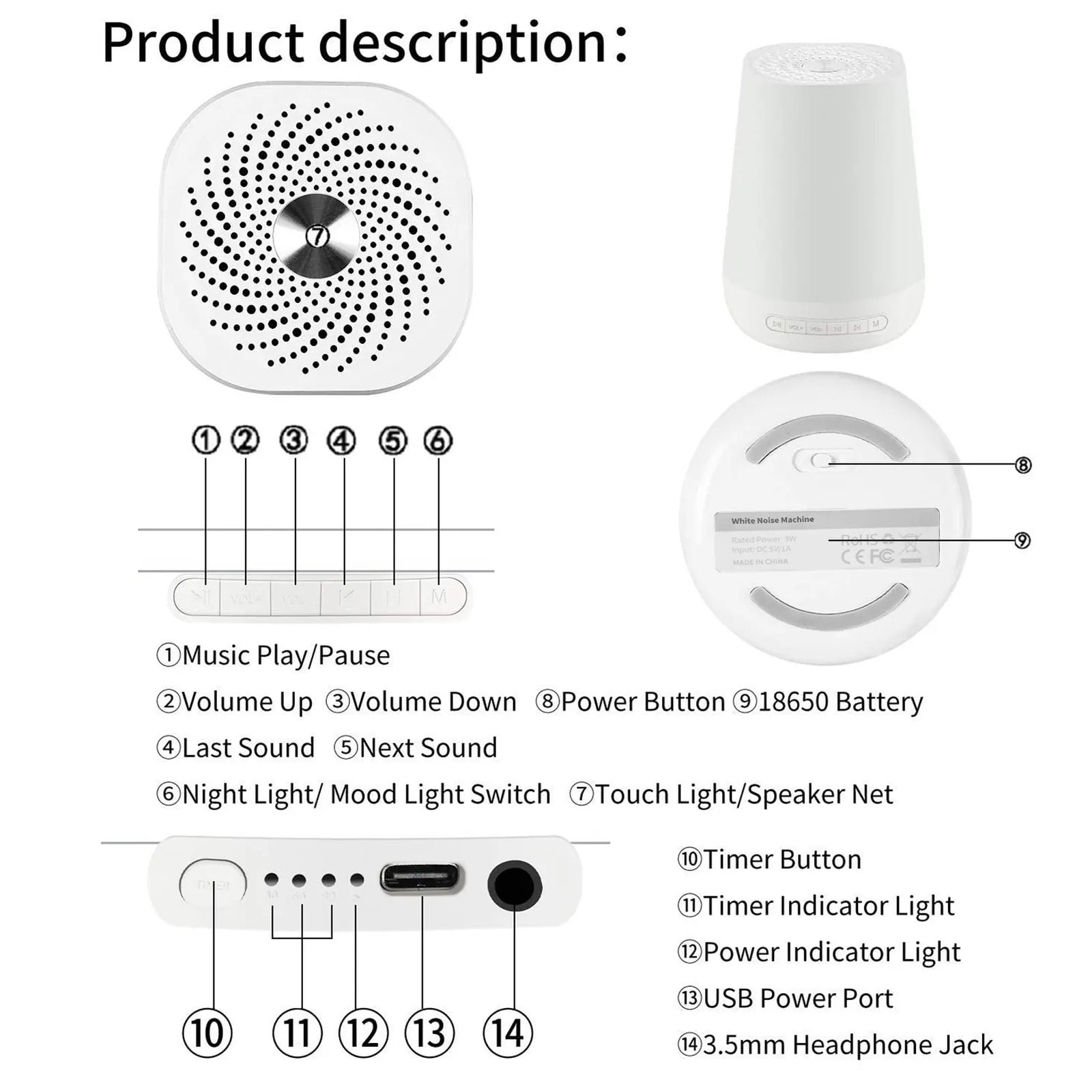 Aqua Blue DreamyNights Baby Sleep Sound Machine
