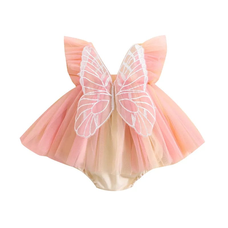 B / 6M Dress Embroidery Butterfly