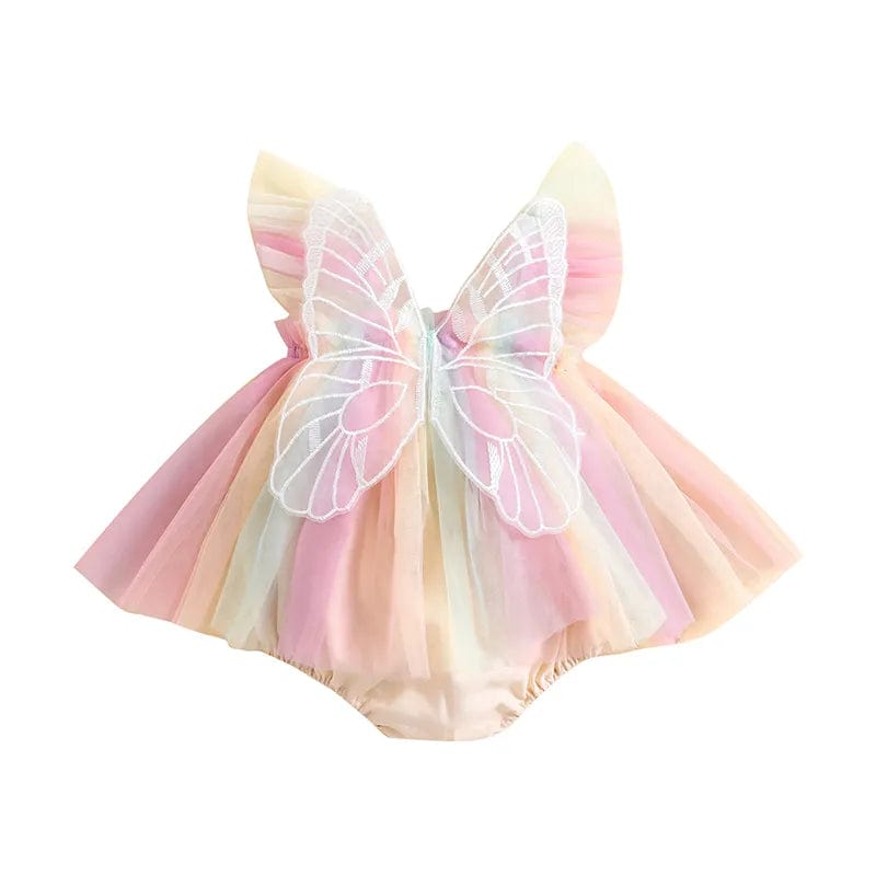 A / 3-6M Dress Embroidery Butterfly