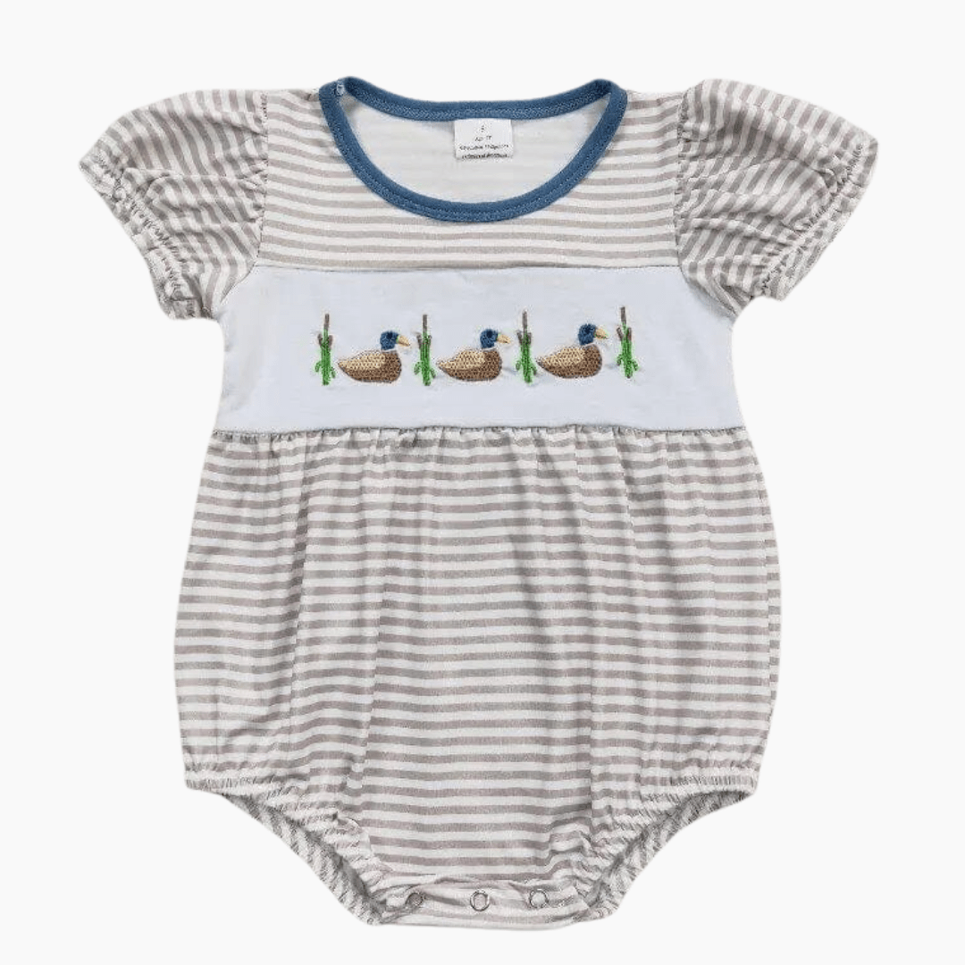 Duck Embroidered Baby Romper