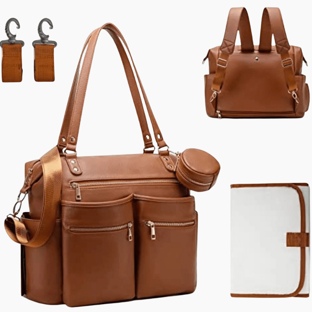 Eco-Friendly Vegan Leather Diaper Bag