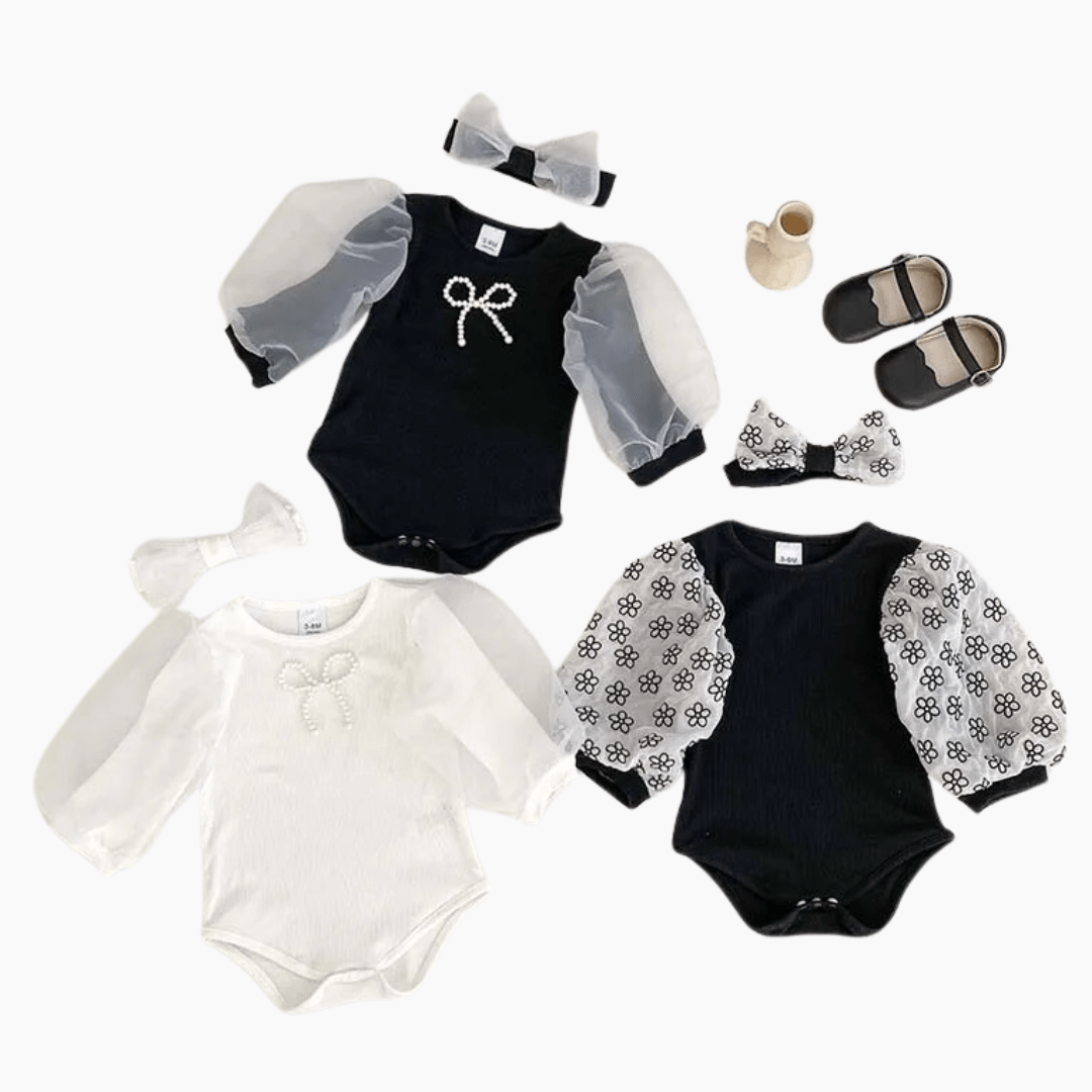 Elegant Baby Girl Long Sleeve Romper