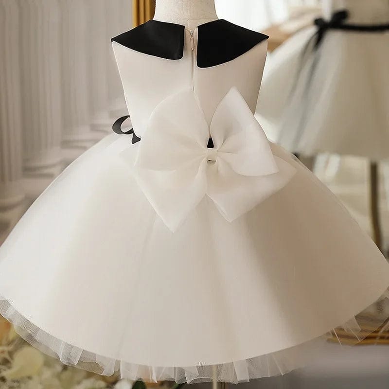 Girl's Clothing Elegant Black and White Princess Dress