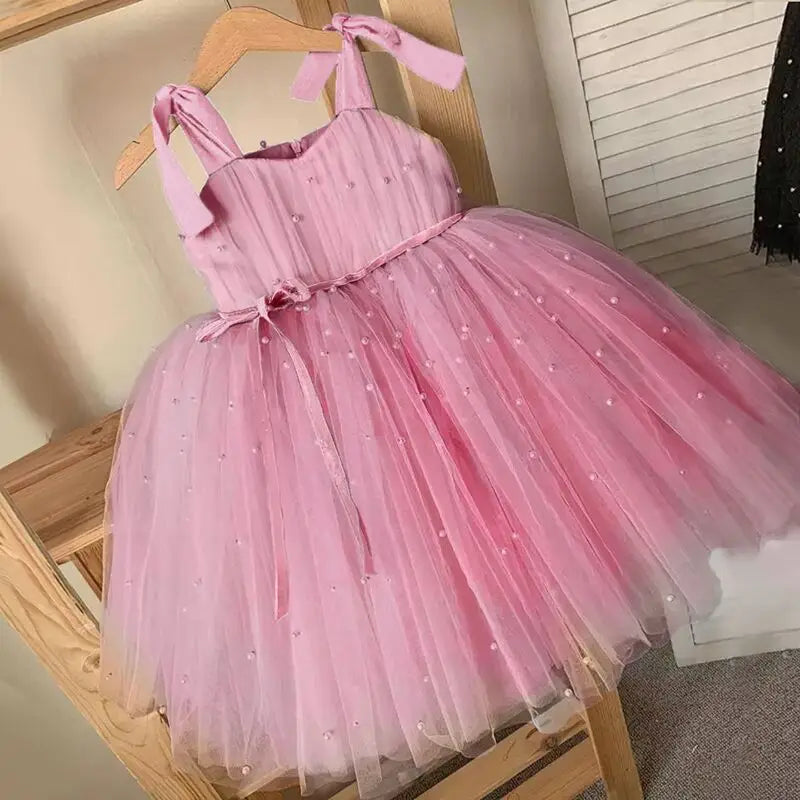 Pink / 6-12M Elegant Princess Party Dress for Girls