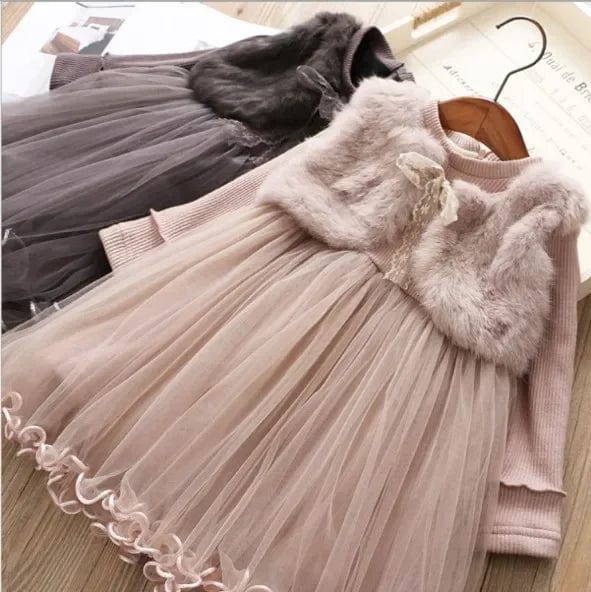 Elegant Winter Princess Dress for Girls