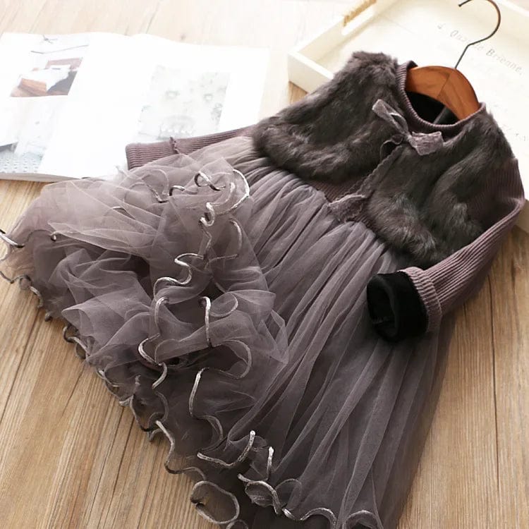 Elegant Winter Princess Dress for Girls