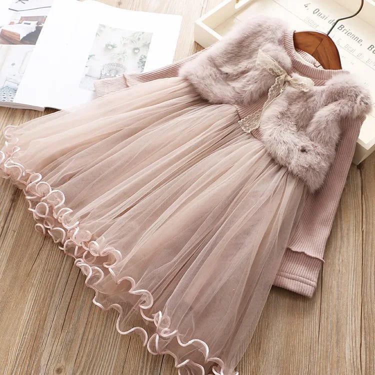 Elegant Winter Princess Dress for Girls