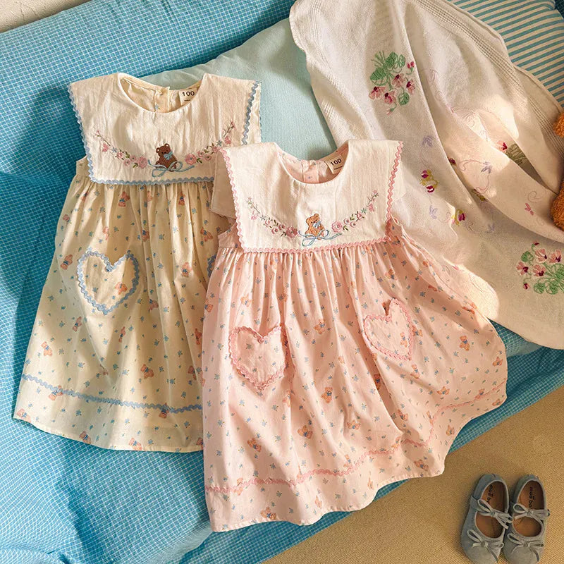 Embroidered Floral Princess Dress