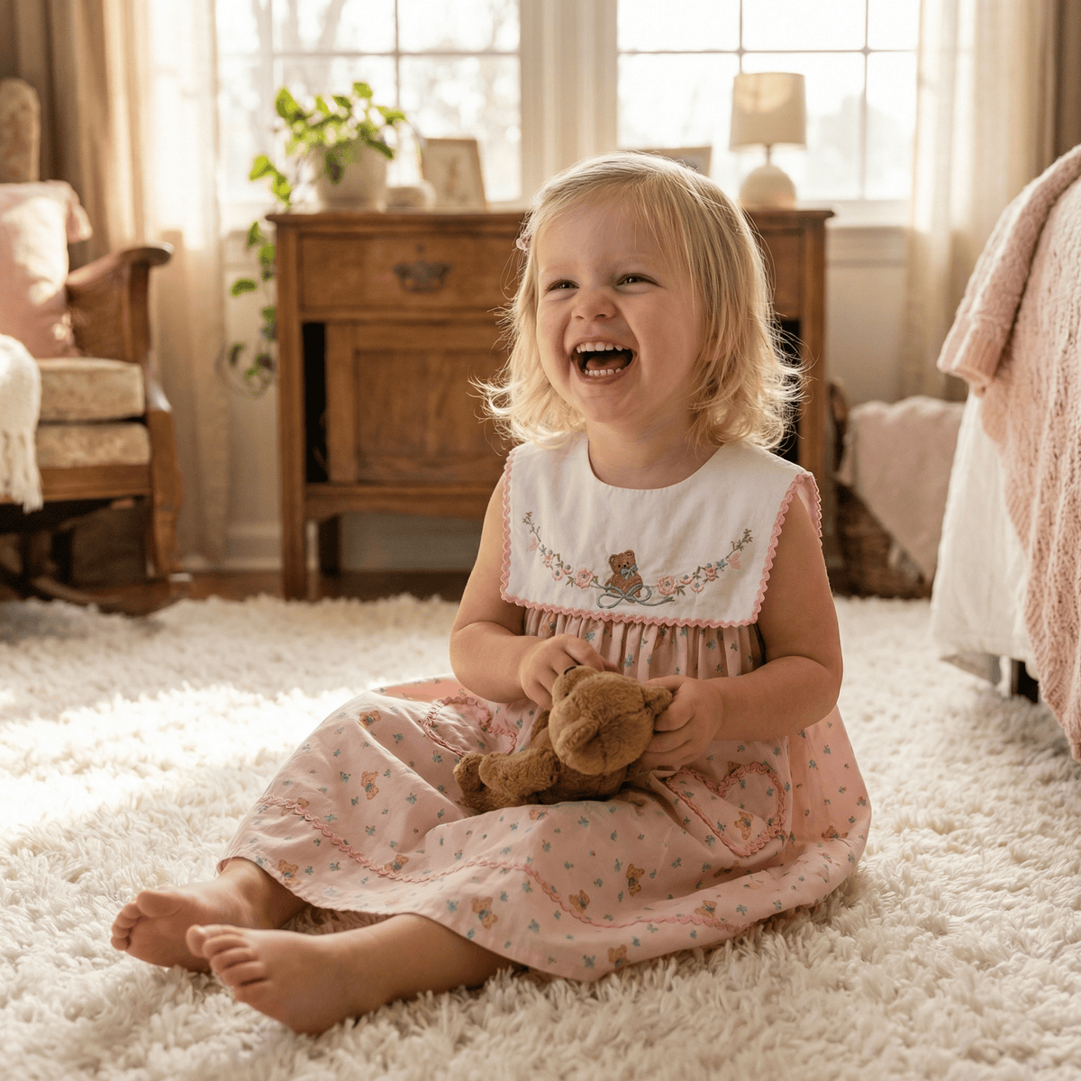 Embroidered Floral Princess Dress