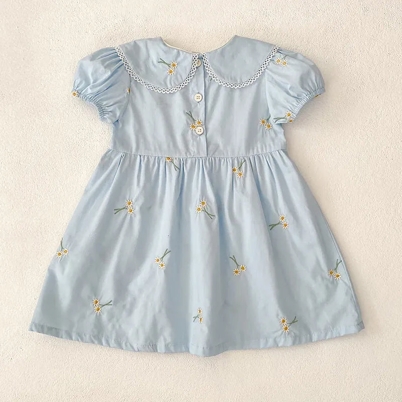 Embroidered Peter Pan Collar Dress