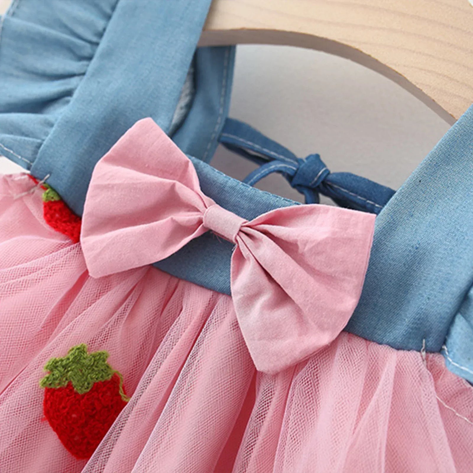Embroidered Strawberry Cool Princess Dress