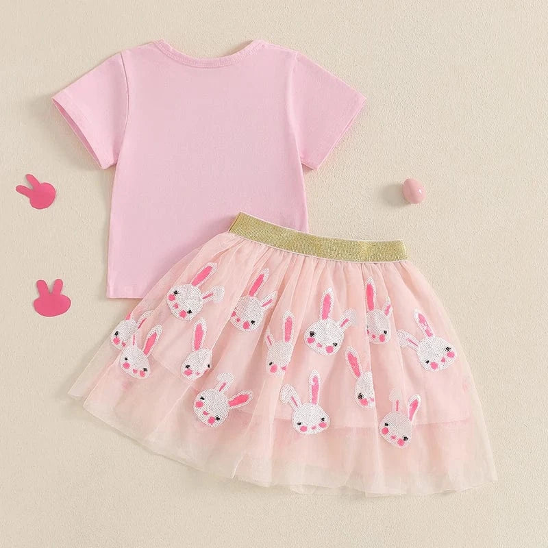 Embroidered Top and Bunny Tulle Skirt