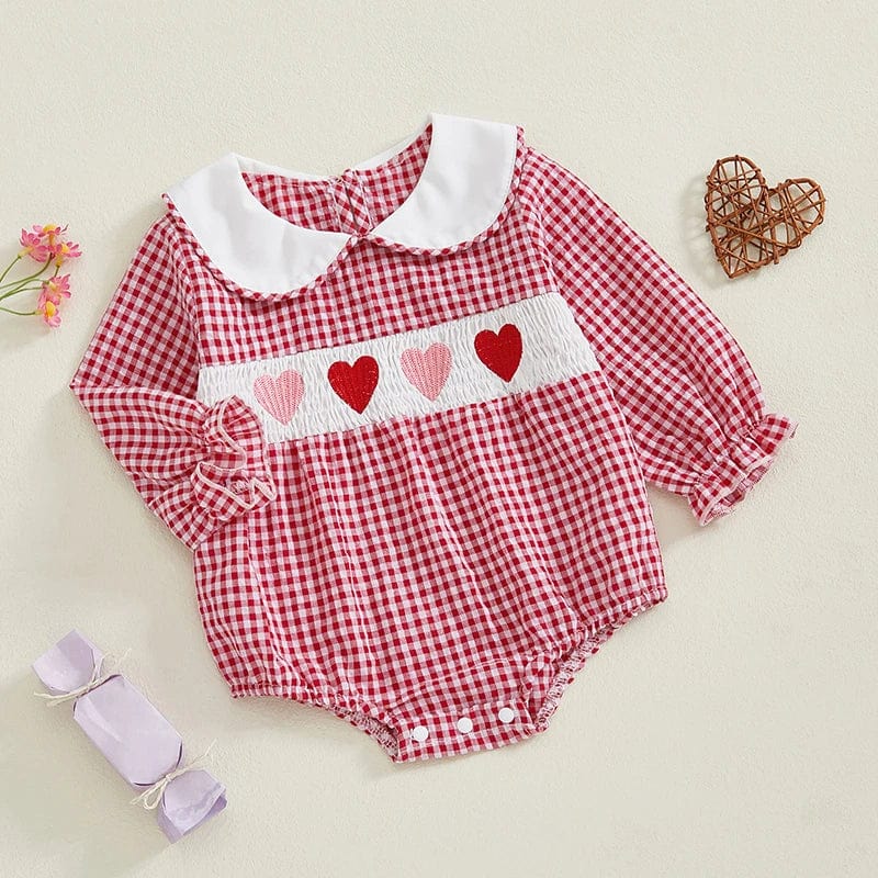 Embroidery Love Heart Smocked Bubble