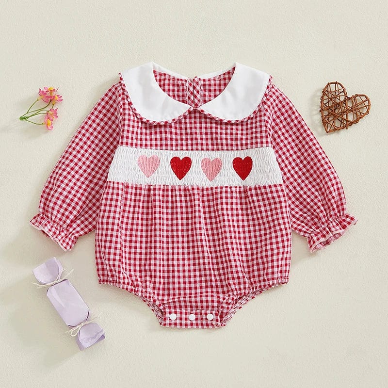 Embroidery Love Heart Smocked Bubble