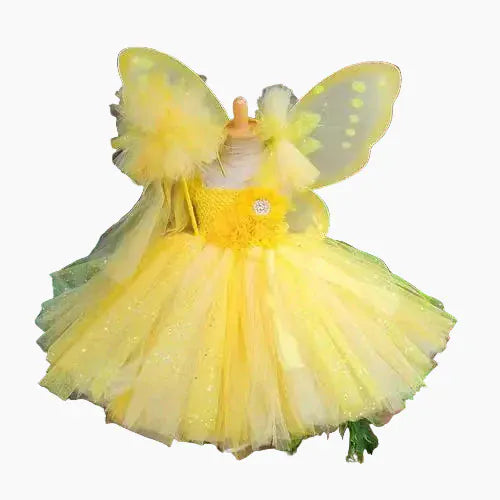 Fairy Costume Tutu Dress with Wings for Girls