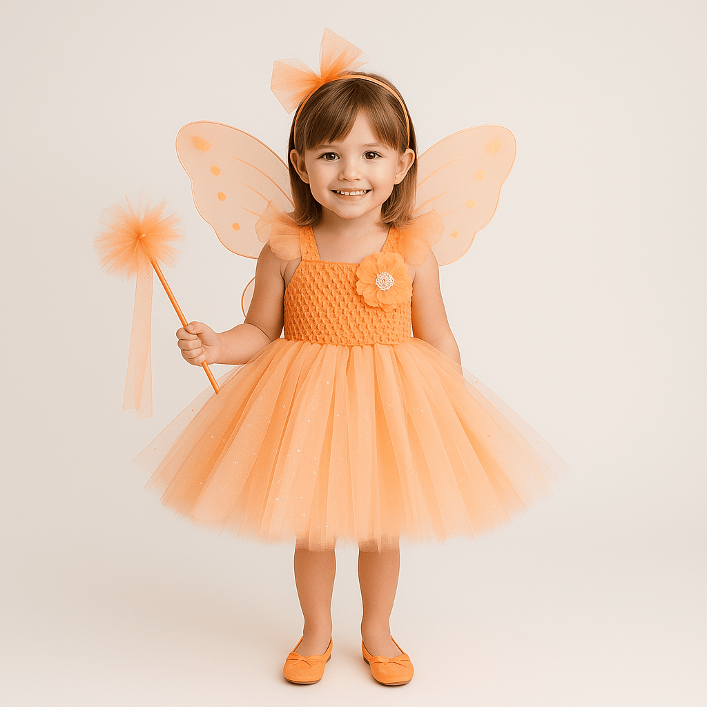 Fairy Costume Tutu Dress with Wings for Girls