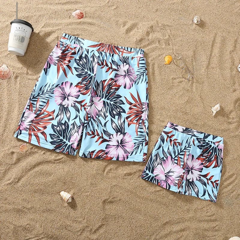Family Matching Tropical Print Beachwear