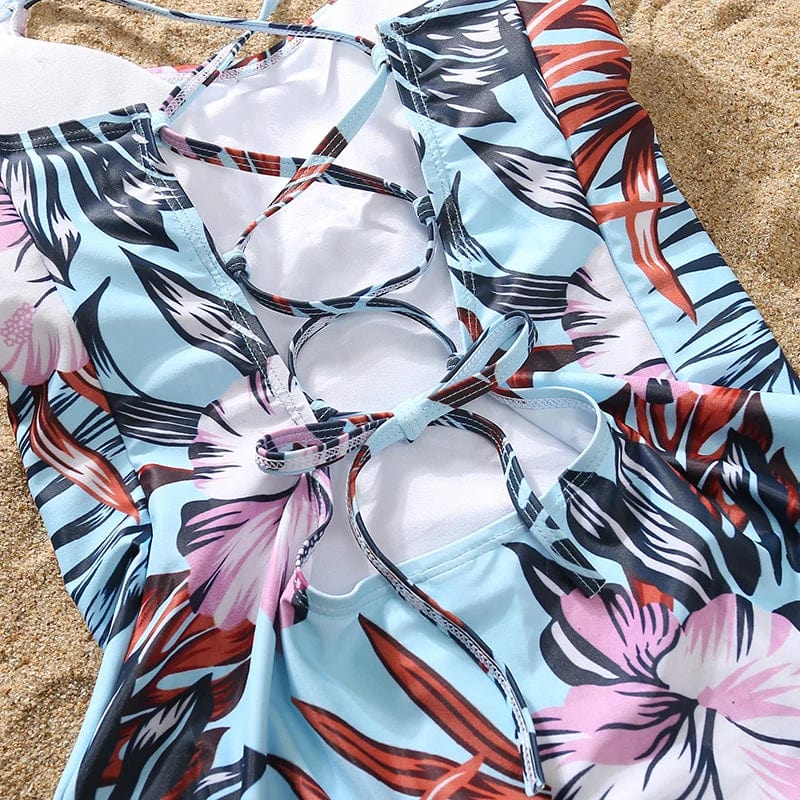 Family Matching Tropical Print Beachwear