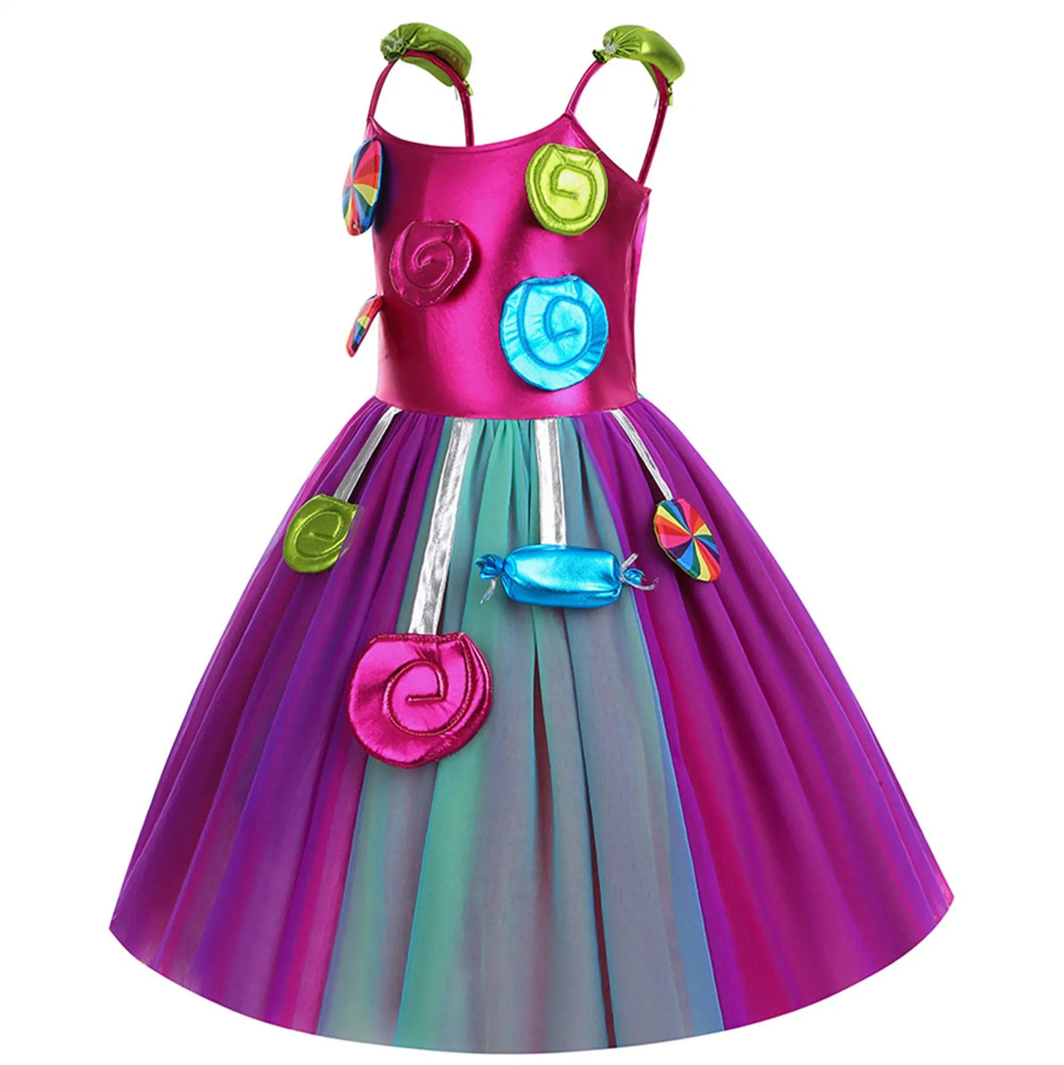 【dydoshop】Candy dress Girls' Candy Rainbow Lollipop Dress - Momorii