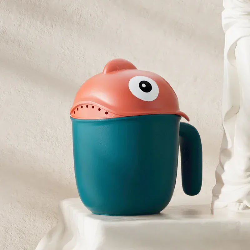 Orange Green Finley the Fish Bath Rinse Cup