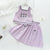 Lavender / 2T Floral Embroidery Sleeveless Top