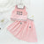 Pink / 2T Floral Embroidery Sleeveless Top