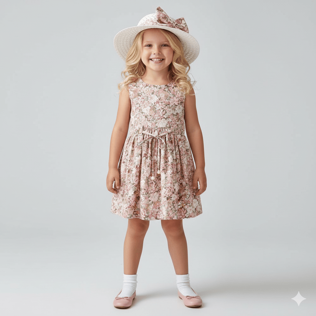 Girl's Clothing Floral Girl Sleeveless Dress