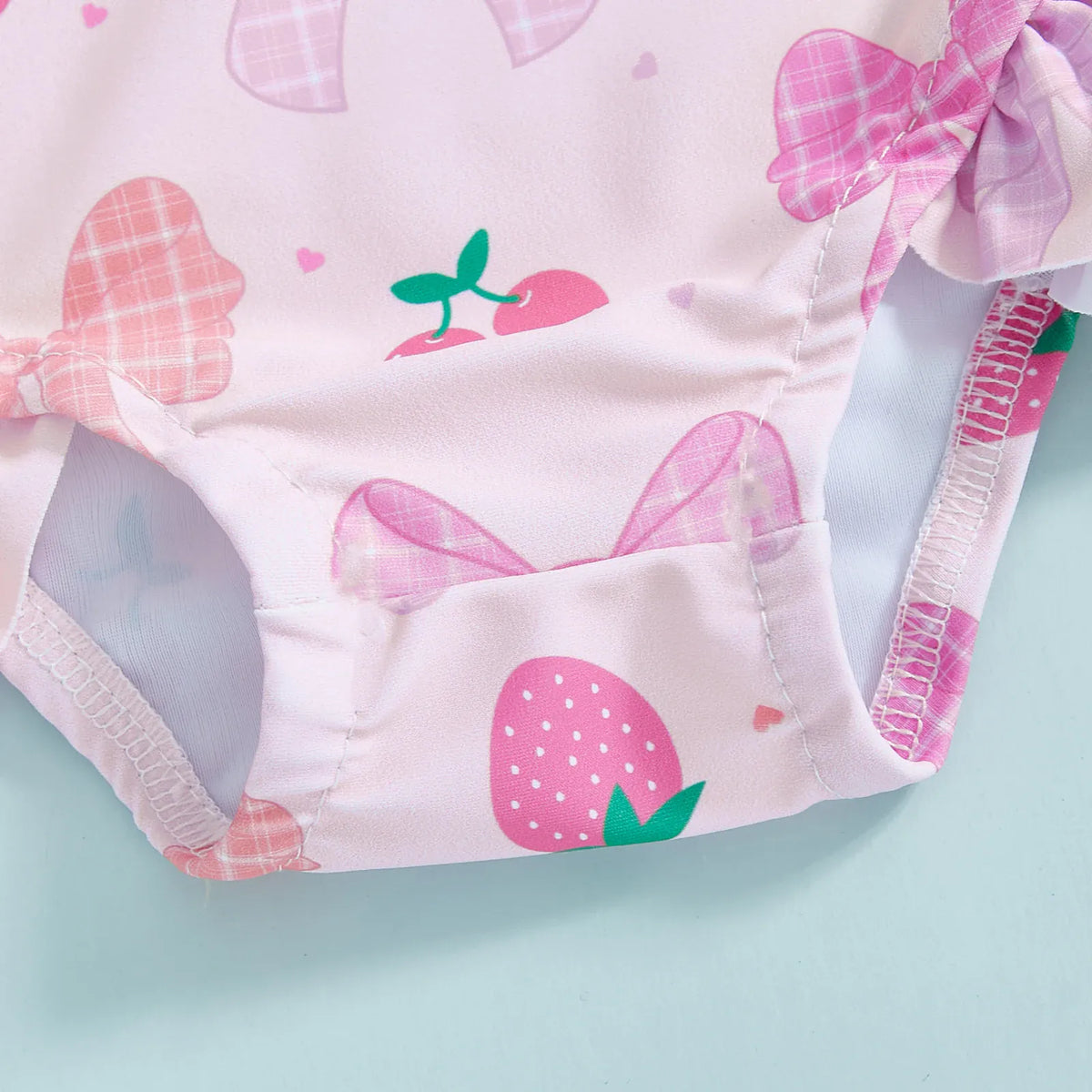 Floral Print Rash Guard & Hat Swimsuit Set