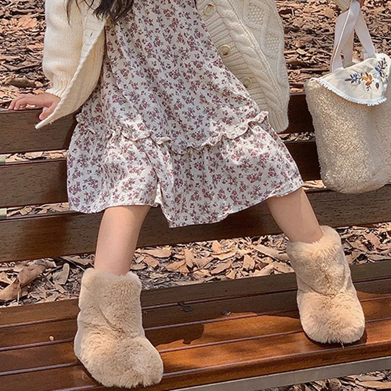 Warm Fluffy Plush Boots for Baby Girls Momorii