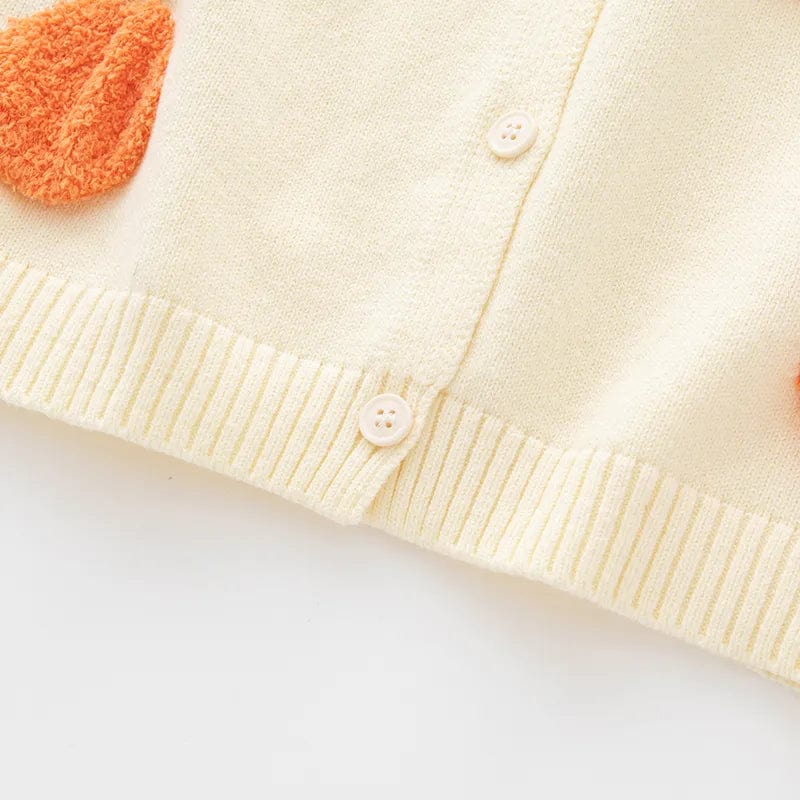 Embroidered Oranges Knitted Cardigan - Momorii