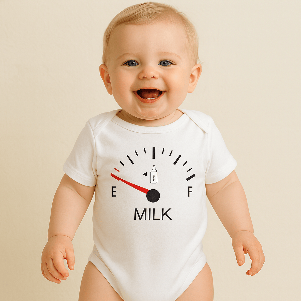 Funny Milk Gauge Baby Onesie