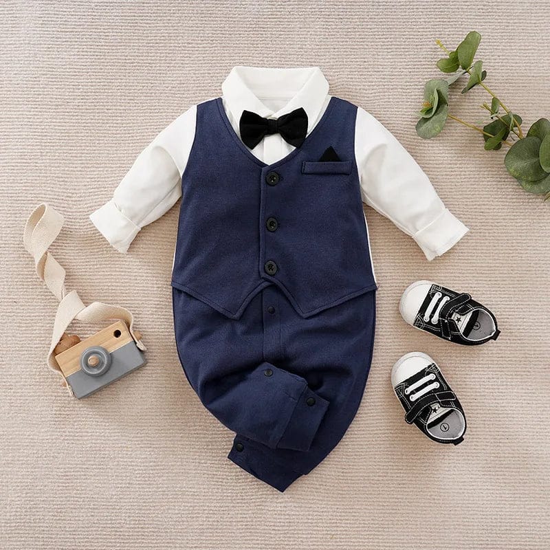 Navy Blue / 0-3M Gentleman Handsome Party