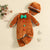 Sandy Beige / 6-12 Months Gingerbread Man Rompers