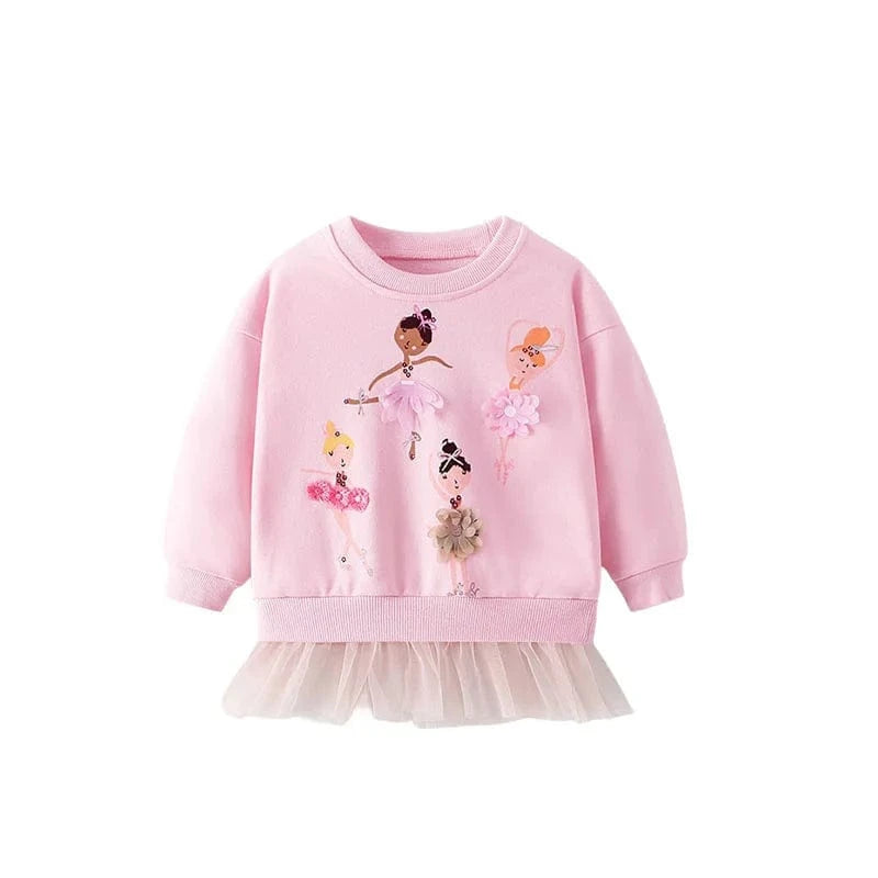 Park Pink / 2T Girl Fairy Ballerina Sweatshirt