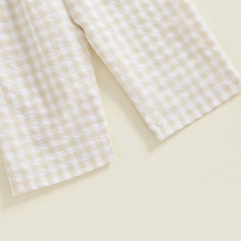 Girl Gingham Ruffle Jumpsuit