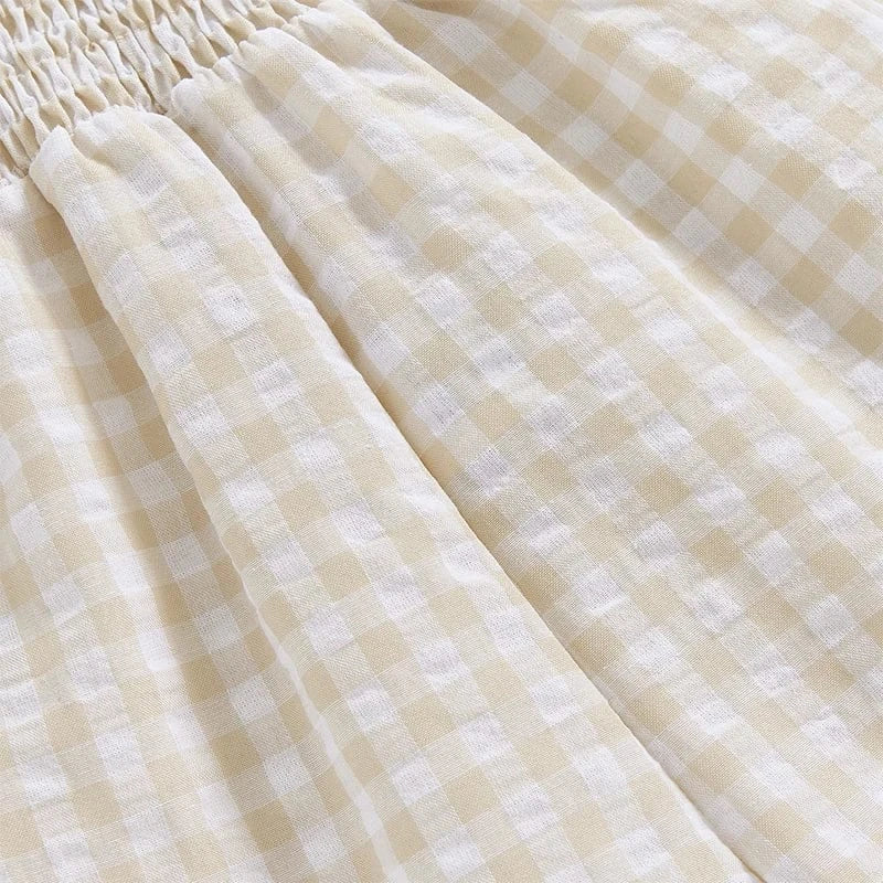 Girl Gingham Ruffle Jumpsuit