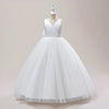 white / size 2 Girl Long White Bridesmaid Dresses