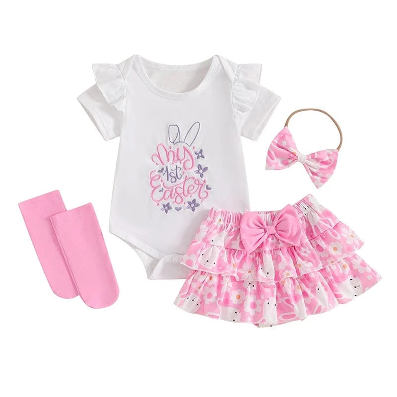 Girl's Clothing Pink Bunny / 0-3M Girl My 1st Easter Outfit