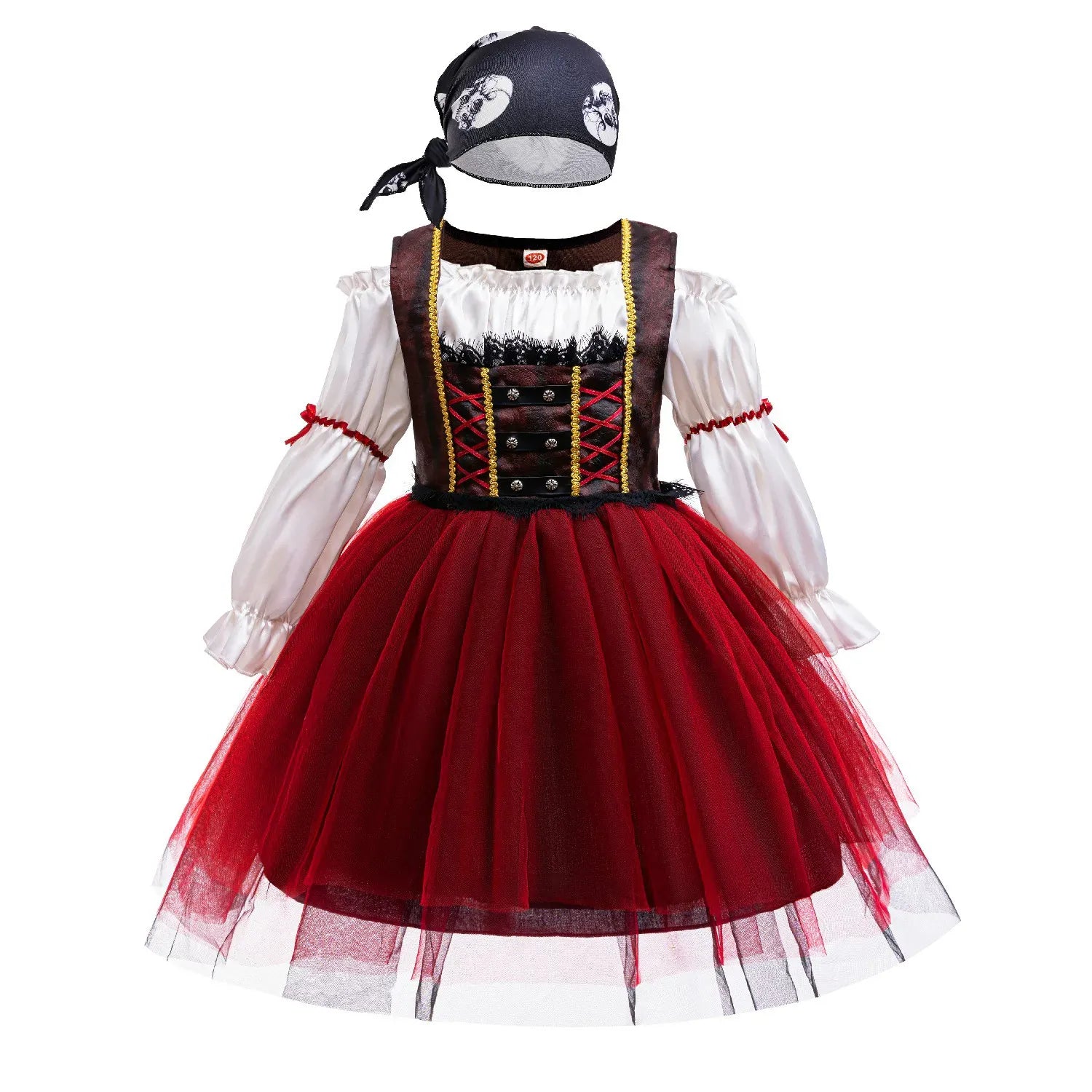 Pirate Girl Dress with Hat / 2-3T Girl's Pirate Princess Costume - Halloween Adventure Dress