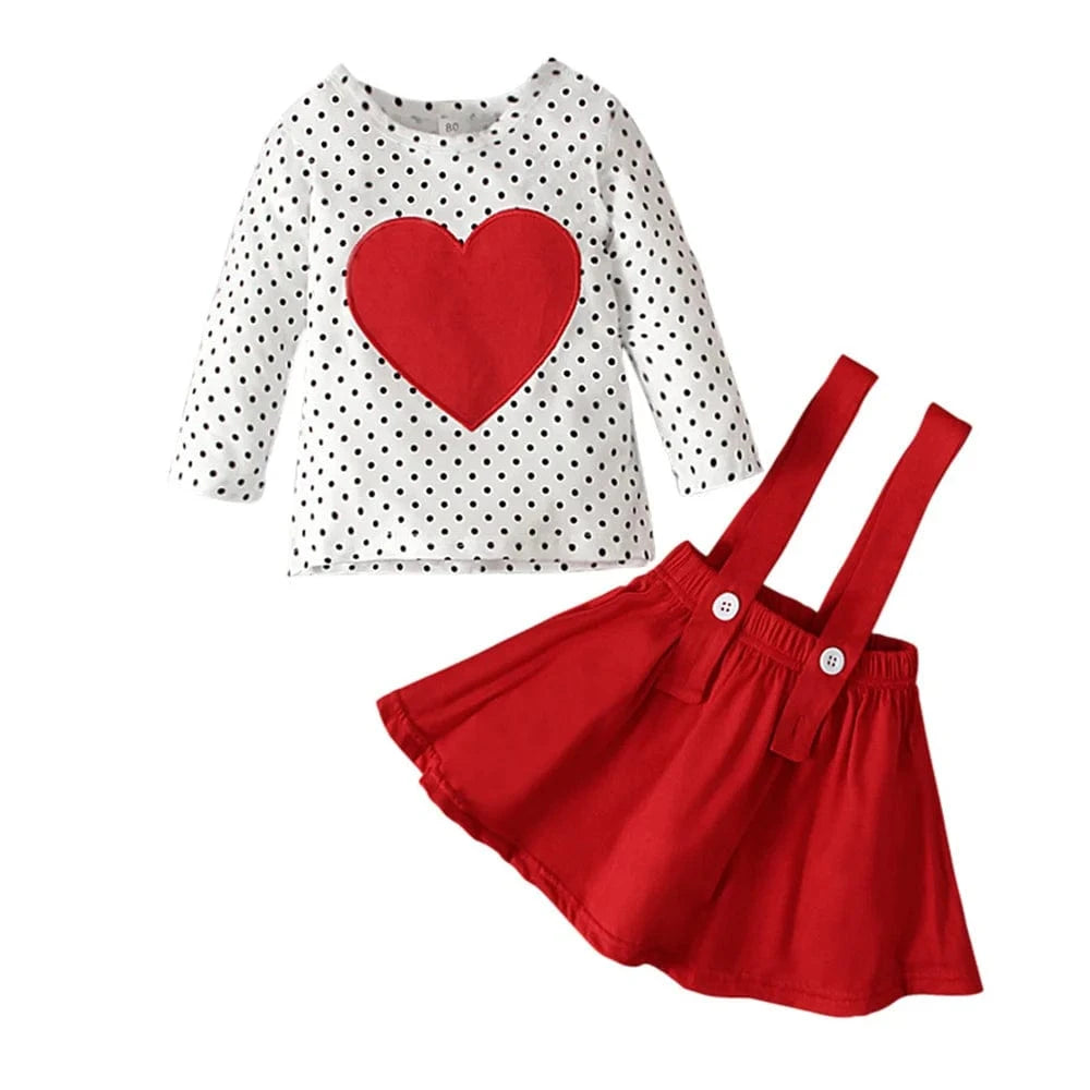 Red / 12-18M Girl Valentine Day Outfit