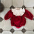 red / 6M Girl Warm Bodysuit