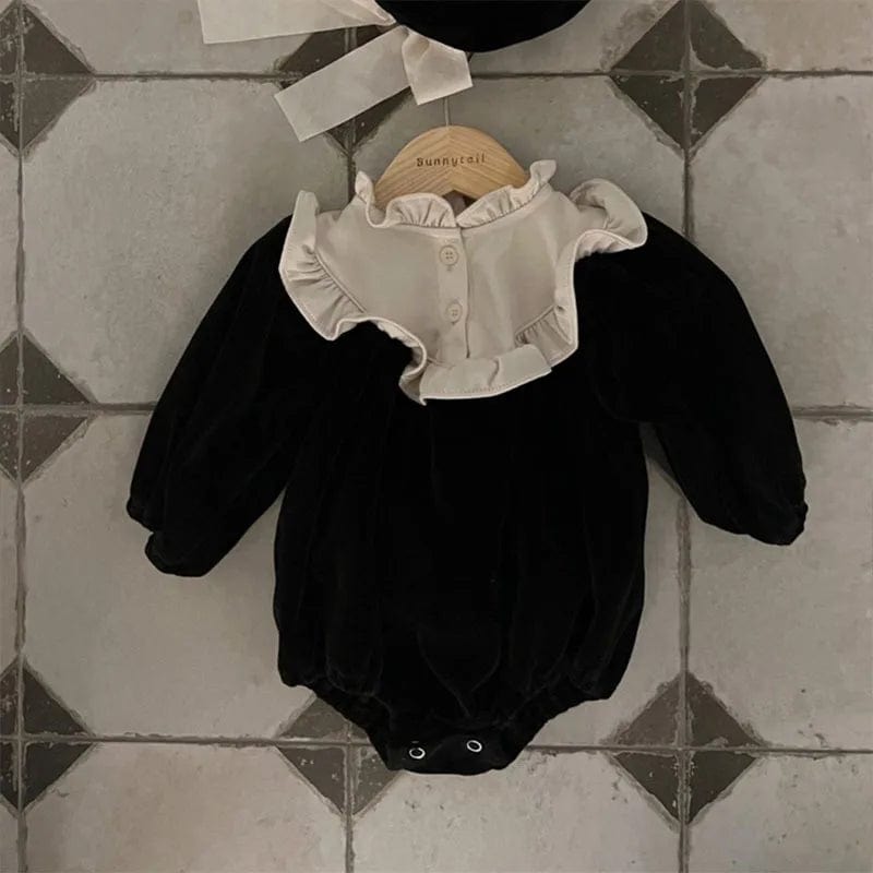 black / 6M Girl Warm Bodysuit