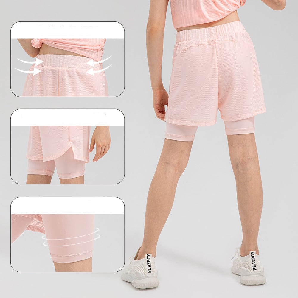 Girls 2 in 1 Summer Sports Shorts