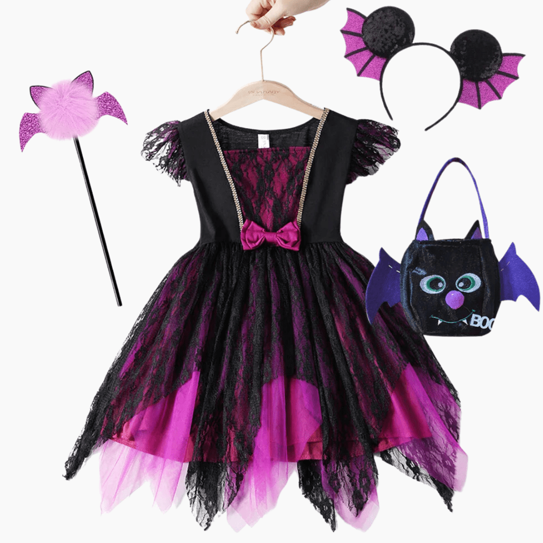 Girls Bat Costume Set