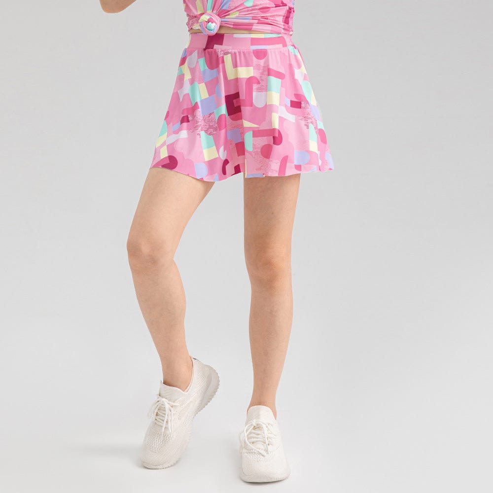 Pink / 5-6T Girls Cool Touch Sports Skirt Pants